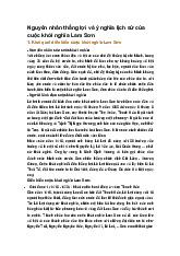 Nguyên nhân thắng lợi và ý nghĩa lịch sử của cuộc khởi nghĩa Lam Sơn