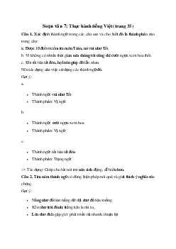 Thực hành tiếng Việt trang 35 | Soạn văn 7 Chân trời sáng tạo