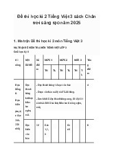 Đề thi học kì 2 Tiếng Việt 3 sách Chân trời sáng tạo năm 2025