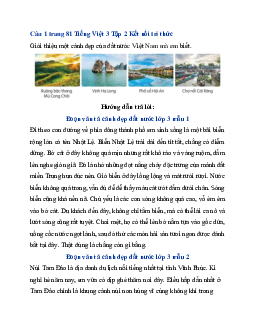 Giải SGK Tiếng Việt 3 trang 81 Bài 17: Đất nước là gì? - Nói và nghe | Kết nối tri thức