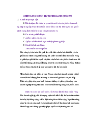 Quản trị kinh doanh quốc tế môn Kinh tế vi mô | Trường Đại học Tài nguyên và Môi trường Hà Nội