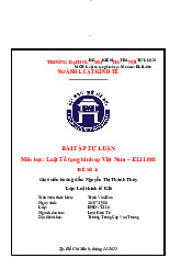 Bài tập tự luận Luật Tố tụng hình sự Việt Nam - Ngân hàng thương mại   |  Đại học Mở Hà Nội