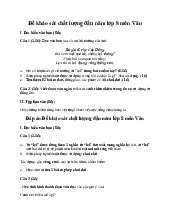 Đề khảo sát chất lượng đầu năm môn Văn lớp 8 năm 2025 (Đề 7)