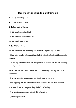 Viết bài văn tả một vườn rau hoặc một luống rau) | Văn mẫu Tiếng việt 4| Cánh diều