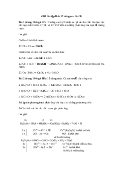 Hóa học 12 - Một số hợp chất của crom
