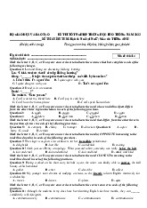 Ngân hàng câu hỏi trắc nghiệm môn tiếng anh | trường Đại học Huế