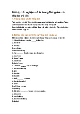 Bài tập trắc nghiệm về thì trong Tiếng Anh có đáp án chi tiết