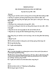 Các phần giới hạn ôn thi môn Lịch sử Đảng | Đại Học Hà Nội