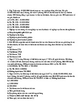 Tài liệu ôn thi Môn Kế toán ngân hàng  | Đại học Kinh tế và Quản trị kinh doanh, Đại học Thái Nguyên