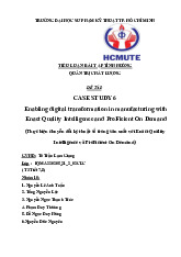 Enabling digital transformation in manufacturing with Enact Quality Intelligence and ProFicient On Demand | Tiểu luận Môn Nhập môn quản trị chất lượng - Đại học Sư phạm Kỹ thuật Thành phố Hồ Chí Minh