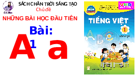 Giáo án điện tử Tiếng việt 1 bài 1 Chân trời sáng tạo: Học vần: A, a