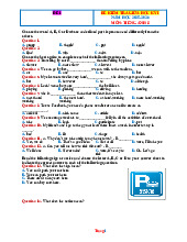 Bộ 10 Đề Ôn Tập Giữa Kỳ 1 Tiếng Anh 8 Năm Học 2025-2026 Có Đáp Án