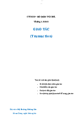 Giáo trình Giao tác - Cơ sở dữ liệu | Trường Đại học Khoa học Tự nhiên, Đại học Quốc gia Thành phố Hồ Chí Minh