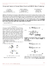 Design and Analysis of Current Mirror Circuits on HSPICE 180nm Technology
