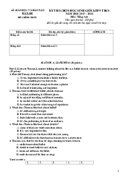 Đề Thi Chọn Học Sinh Giỏi Lớp 9 Thcs Năm Học 2017 - 2018 Môn Tiếng Anh Tỉnh Hà Nam (có đáp án)