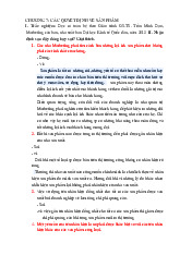 Đề cương Chương 7-8 Quyết định về sản phẩm và giá cả | Môn Marketing căn bản 1 - Đại học Công Đoàn