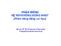 Phân riêng hệ khí không đồng nhất | Bài giảng môn quá trình thiết bị | Đại học Bách khoa hà nội