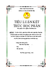 Tiểu luận: Cơ cấu giai cấp và liên minh trong giai đoạn Covid-19 môn Chủ nghĩa xã hội khoa học | Học viện Ngân hàng