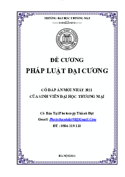 Đề cương môn Pháp luật đại cương | Đại học Thương mại (có đáp án)