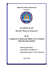 A comparison of Amazon and Alibaba: Two E-Commerce Giants from East and West | Bài thảo luận tiếng anh thương mại