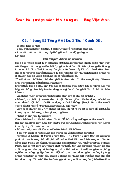 Soạn bài Tự đọc sách báo trang 82 | Tiếng Việt lớp 3 Cánh diều