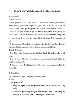 Thảo luận nhóm về vấn đề gây tranh cãi | Soạn văn 7 Chân trời sáng tạo