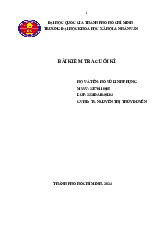 Bài Tiểu Luận Về Chủ Nghĩa Khoa Học Xã Hội môn Chủ nghĩa xã hội khoa học - Trường Đại học Khoa học xã hội và nhân văn , Đại học quốc gia Thành phố Hồ Chí Minh.