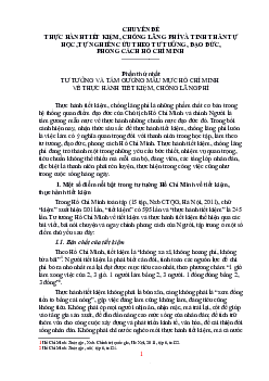 Bài giảng chuyên đề: Tiết kiệm chống lãng phí