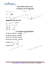 Công thức lượng giác cơ bản và nâng cao trong Toán học