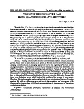 Trong tai thuong mai Viet Nam trong qua trinh hoi nhap va phat trien