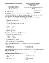 Đề giữa kì 2 Toán 12 năm 2025 – 2026 trường THPT Bùi Hữu Nghĩa – Cần Thơ