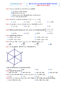 Đề ôn thi học kỳ 1 Toán 10 năm 2022-2023-Đề 2