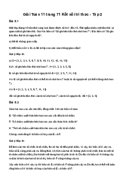 Toán 11 Bài 28: Biến cố hợp, biến cố giao, biến cố độc lập - sách Kết Nối Tri Thức
