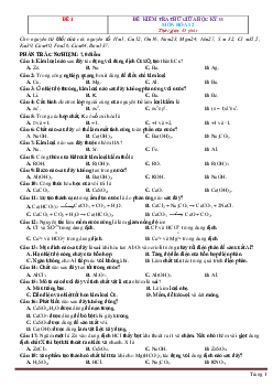 TOP 5 đề kiểm tra thử giữa học kỳ II môn hóa 12