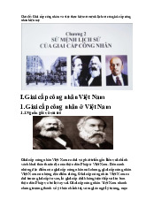 Chủ đề; Giai cấp công nhân và việc thực hiện sứ mệnh lịch sử của giai cấp công nhân hiện nay