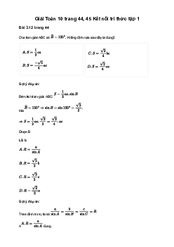 Toán 10 Bài tập cuối chương III - Kết nối tri thức với cuộc sống