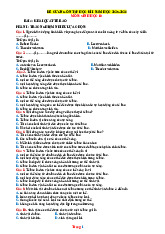 Đề Cương Ôn Tập Học Kỳ 1 Sinh 10 Chân Trời Sáng Tạo 2025-2026