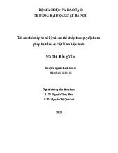 Nghiên Cứu Về Tài Sản Thế Chấp Theo Luật Dân Sự Việt Nam | Môn Luật dân sự Việt Nam - Trường Đại học Luật Hà Nội