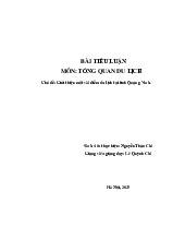 Tiểu luận Chủ đề: Giới thiệu một vài điểm du lịch tại tỉnh Quảng Ninh. môn Tổng quan du lịch - Trường Đại học lao động -  xã hội.