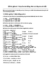 Đề thi giữa kì 1 lớp 6 môn tiếng Anh có đáp án chi tiết