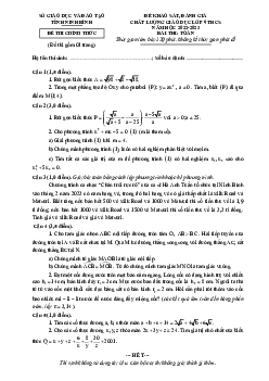 Đề khảo sát chất lượng Toán 9 năm 2022 – 2023 sở GD&ĐT Ninh Bình
