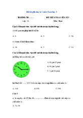 Đề thi giữa học kỳ 1 môn Toán lớp 3 năm học 2024 - 2025 - Đề số 2 | Bộ sách Kết nối tri thức