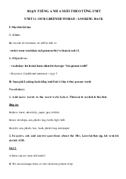 Tiếng Anh lớp 6 unit 11 Looking back