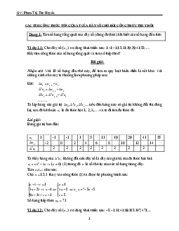 Cách tìm công thức tổng quát của dãy số cho bởi công thức truy hồi – Phạm Thị Thu Huyền