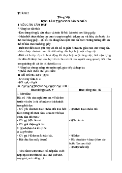 Giáo án Tiếng Việt lớp 4 Tuần 12 | Kết nối tri thức