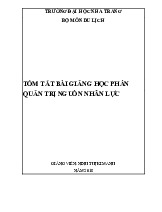 Bài giảng Quản trị nguồn nhân lực môn Quản trị nguồn nhân lực | Trường Đại Học Nha Trang