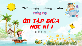 Giáo án điện tử Tiếng Việt 4 Cánh diều: Ôn tập giữa học kỳ I