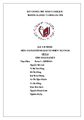 Bài tập nhóm đề tài tỉnh Thái Nguyên | Môn Tài nguyên du lịch tự nhiên - Đại học Văn hóa Hà Nội