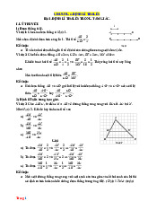 Bài Tập Cơ Bản Toán 8 Chương 4 Định Lí Thalès Có Đáp Án Và Lời Giải