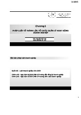 Chương 2: Pháp Luật Về Thành Lập và Quản Lý Doanh Nghiệp | Bài giảng luật kinh tế